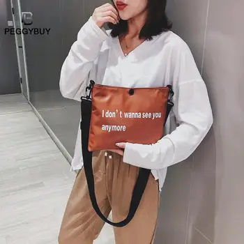 

Fashion PU Leather Crossbody Bags Large Capacity Women Letter Shoulder Bags Designer Square Purses Shoulder Messenger Bags