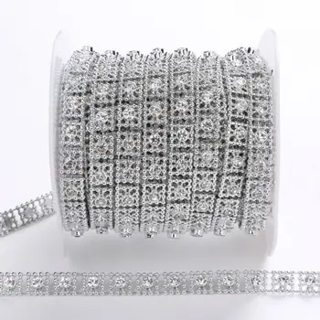 

High quality! 10mm 10yards/lot Plating silver beads chain for clothing value-added accessories