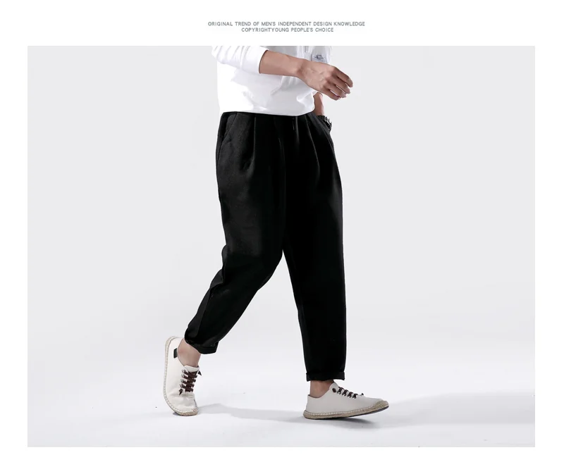 Брендовые мягкие повседневные шаровары, Мужские штаны для бега, мужские брюки для фитнеса, мужские китайские традиционные Харадзюку, летняя одежда