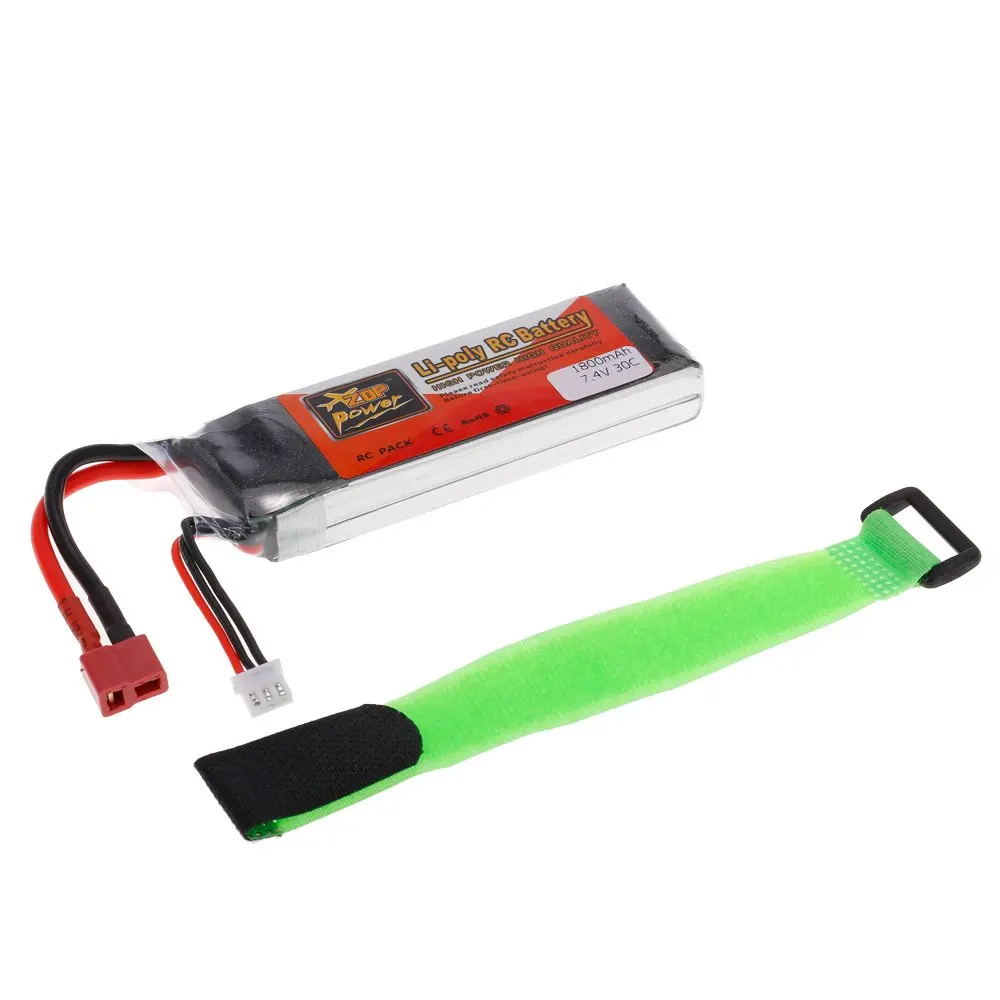 ZOP мощность Plug Lipo батарея для 2 S 7,4 В 1800 мАч 30C T QAV250 FPV системы Racing RC Quadcopter автомобилей Лодка