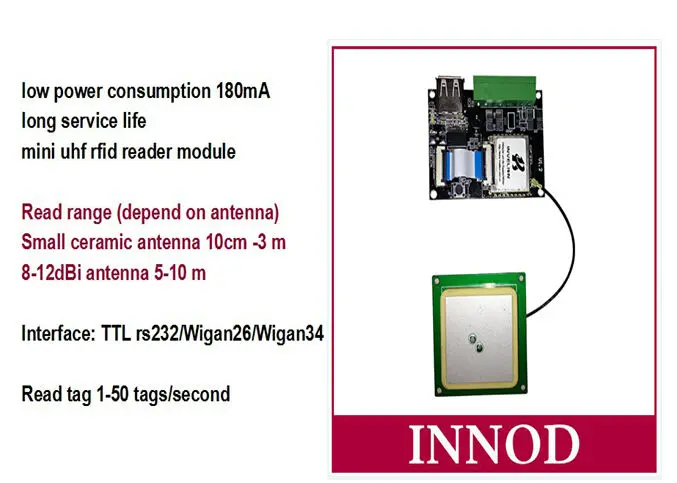 

rfid separate read/write module uhf gen2 passive / Wiegand rs232 usb 868mhz/915mhz mini uhf rfid reader module