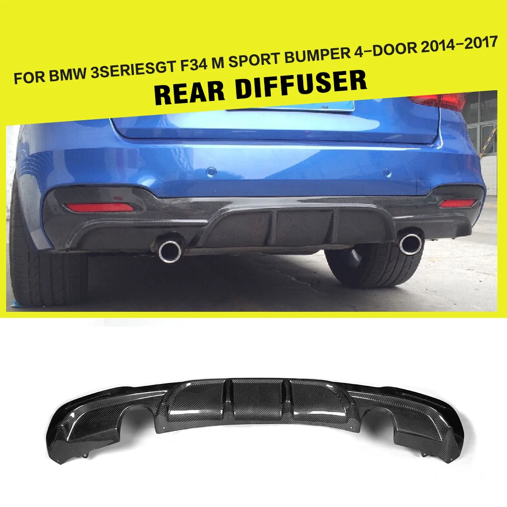 

Carbon Fiber / FRP Racing Rear Bumper Diffuser Lip for BMW 3Series F34 GT F34 320i 328i 335i M Sport Bumper 4-Door 2014 - 2017