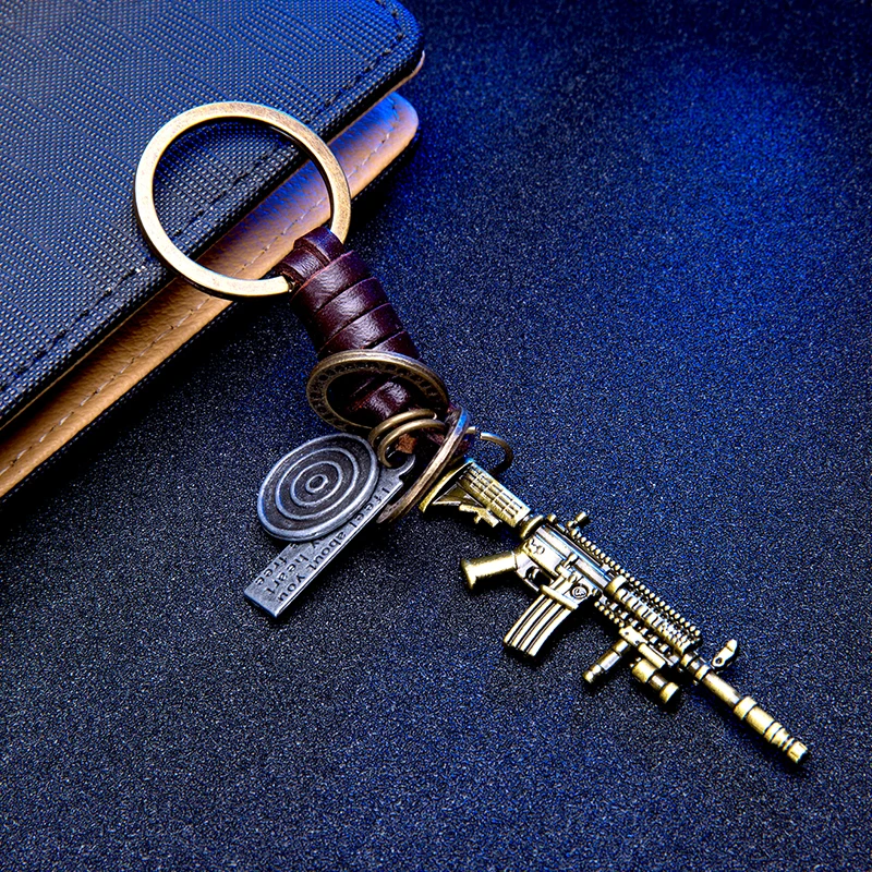 

Hot toy gun military weapon accessory keychain Cloud magnetic key rings holders for men's motorcycle car briefcase