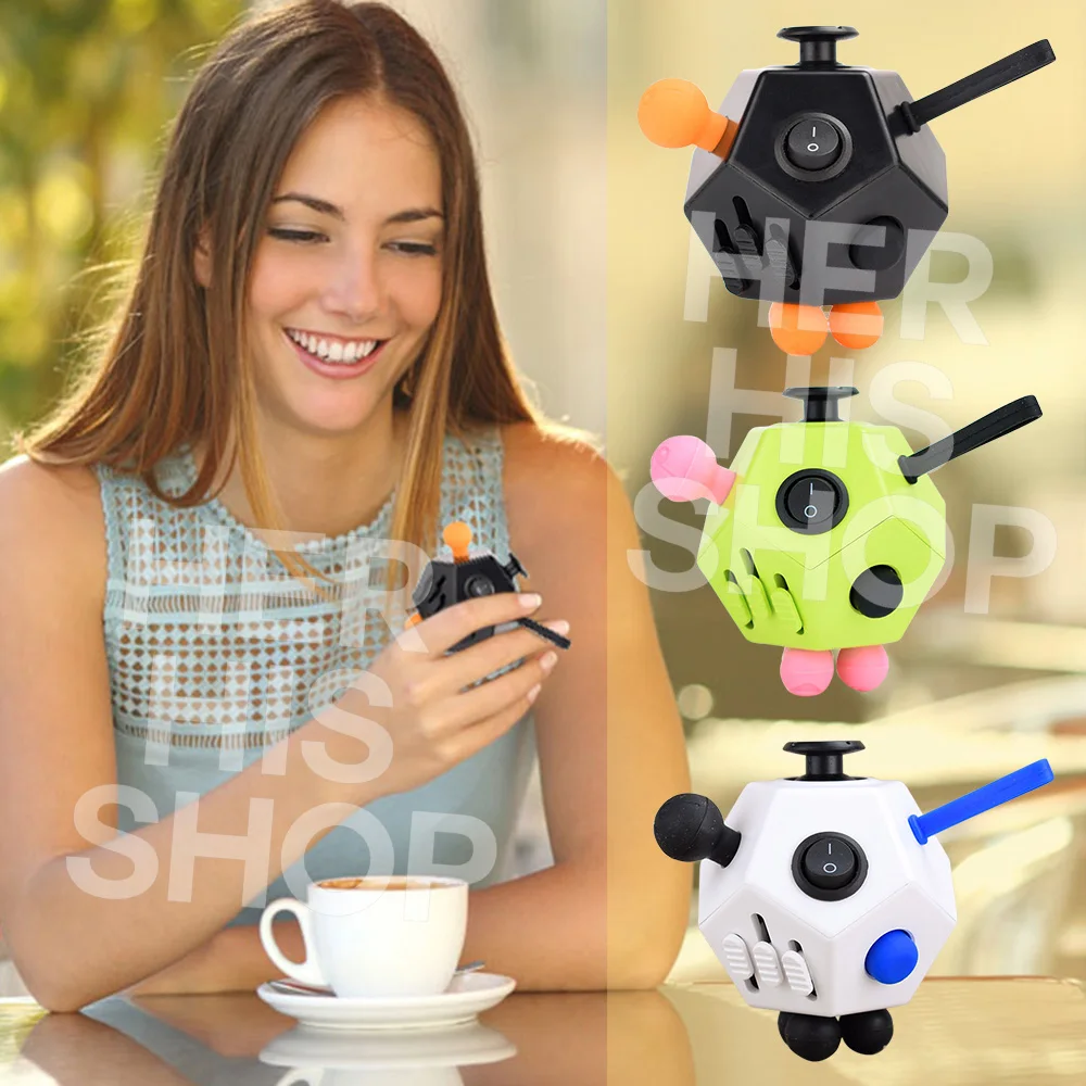 font b 2017 b font New Squeeze Fun Stress Reliever Gifts Fidget Cube 2 Relieves