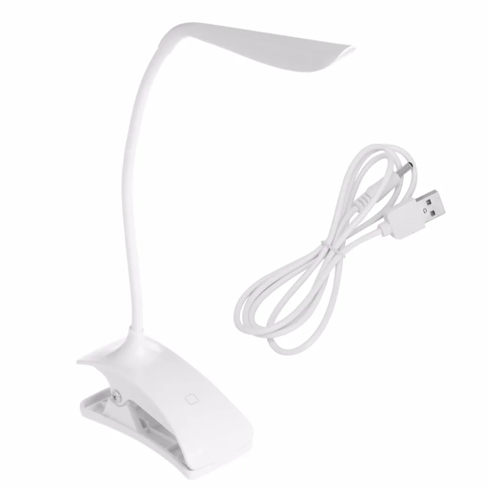

Dimmable Clip-On USB Rechargeable Touch Sensor 14 LEDs Reading Light Desk Lamp