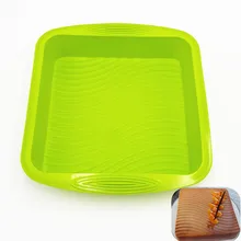 Venta caliente Grande y Hermosa Cuadrado Cuadrado Forma 3D Molde de Pastel de Silicona Para Hornear Herramientas Para Hornear Envío Gratis