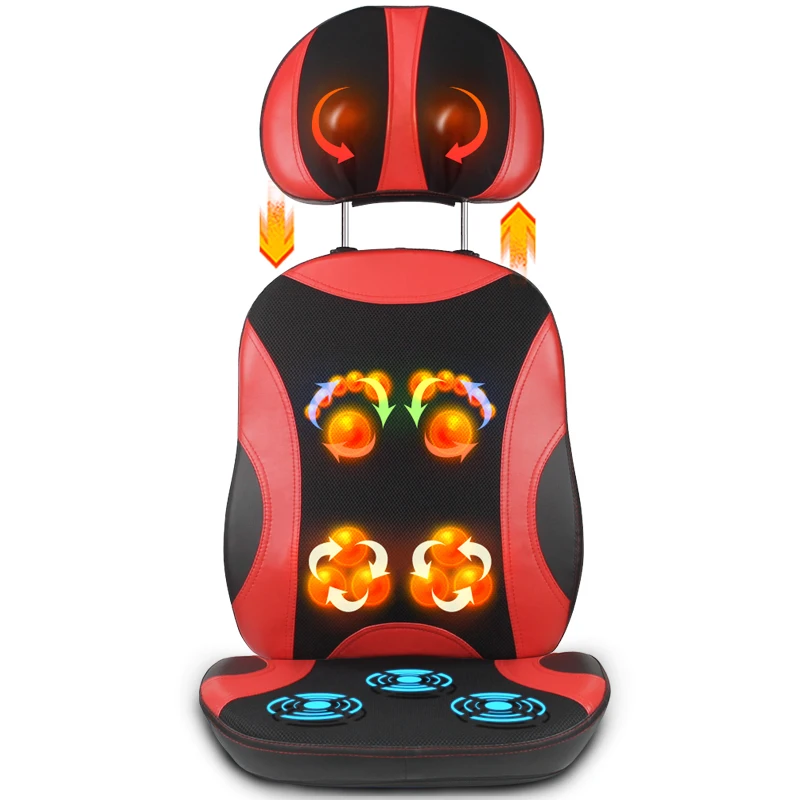 Cervical massage device neck massage pillow full-body massage cushion multifunctional shiatsu massage cushion red color