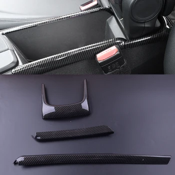 

CITALL Black Plastic Carbon fiber ABS Car Interior Armrest Box Decoration Strip Trim Fit for BMW X1 F48 2016 2017 2018