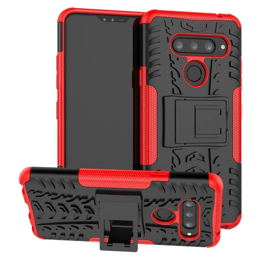 Сверхмощный защитный чехол для LG G7 G6 mini Stylus 3 Stylo 4 V40 V30 V20 K10 Q7 Kickstand Armor Hybrid TPU +