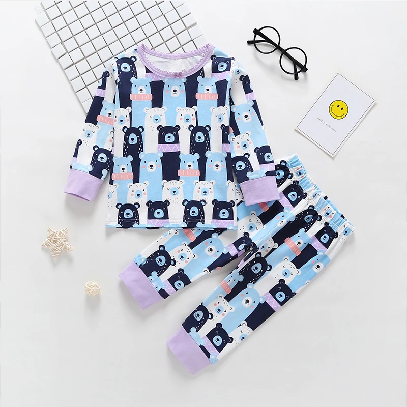 baby girl boy clothes cartoon summer set infant clothing newborn outfit animal print suit T shirt+pant unisex costume tracksuit