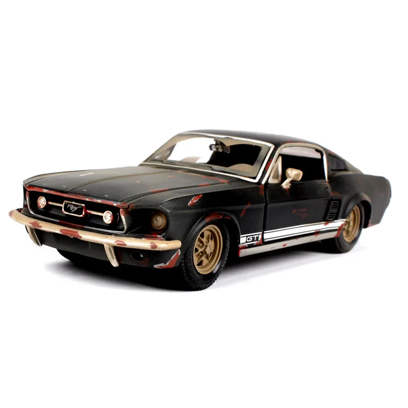 1/24 1967 fute Mustang GT Модель автомобиля из сплава для старой версии Игрушечная машина