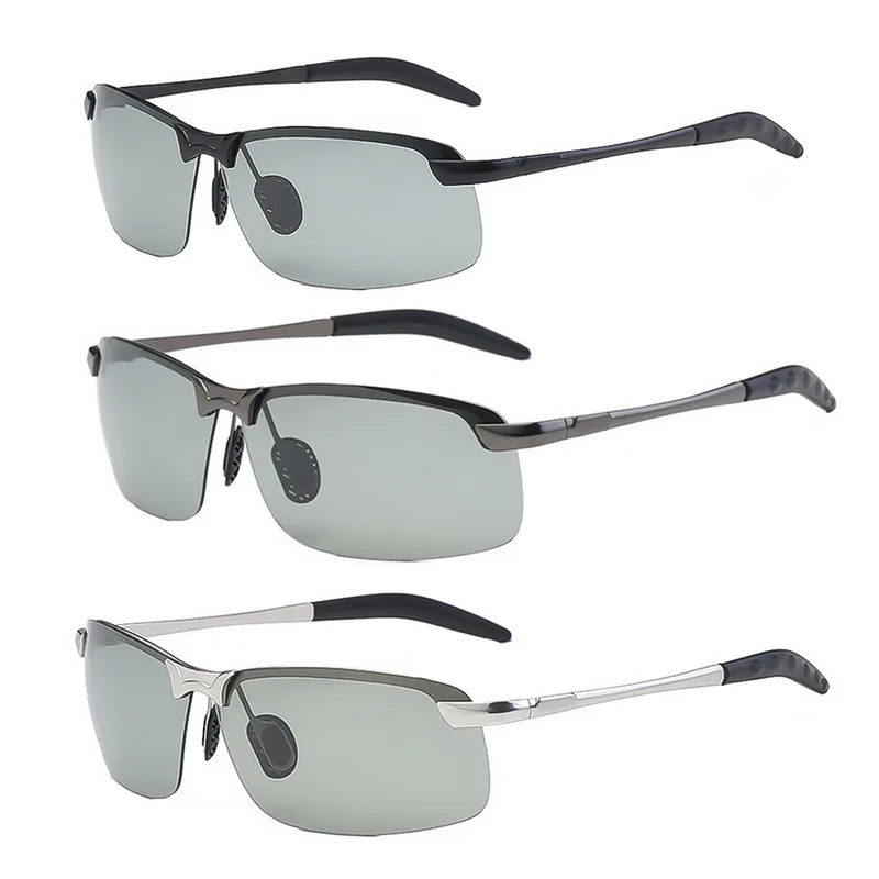 Driver Goggles Photochromic Sunglasses Men Polarized Chameleon Discoloration Sun Glasses Driving Glasses For Indoor And Outdoor