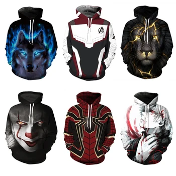 

Avengers 4 Boys Jacket Spiderman Cosplay Thin Polyester Quantum warfare Kids Hoodies Drawstring Loose Boys Sweater Kid Clothes