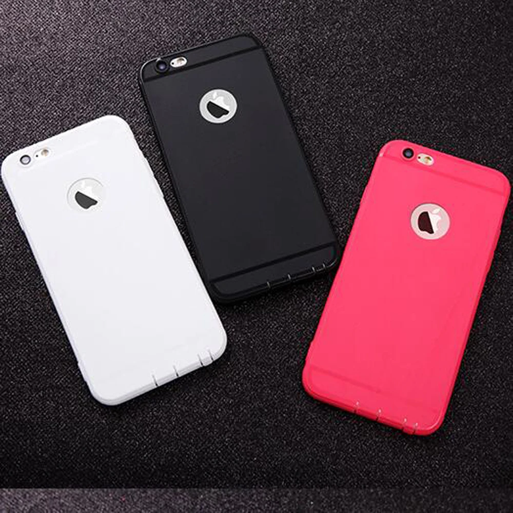

Soft Thin Phone Case For iphone 6 S Case For iphone 7 8 6S 7Plus 6Plus 8Plus 5 5S SE X XS Silicone Cover Black Red White Cases