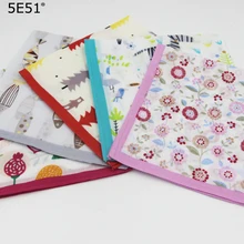 Женский Детский платок из мягкого хлопка /корейский стиль с мультяшным принтом 35 см/много видов использования подарки для гостей