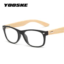 YOOSKE винтажные деревянные очки прозрачные линзы деревянные ноги близорукость рецепт оптические очки для мужчин и женщин бамбуковые заклепки глаз очки