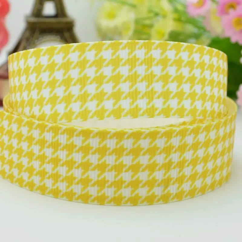 

Plover yellow plaid party decoration diy crafts accessories 22mm character cheap printed grosgrain ribbon 50 yard 7/8 roll