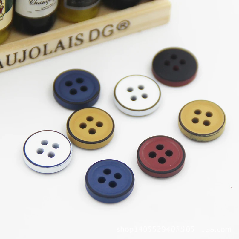 Meetee 100pcs 11.5mm Colorful 4-Holes Resin Buttons for Children Clothes Shirt Sweater Sewing Accessories ZK2029 | Дом и сад