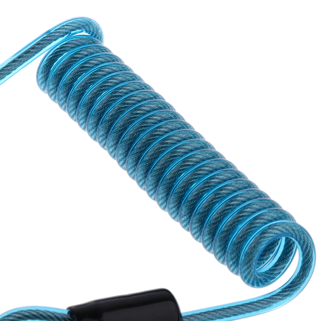 Stainless Steel Spiral Coil Lanyard Scuba Diving Underwater Emergency Carabiner Accessories for Diving Outdoor Climbing Colorful