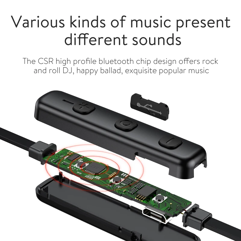 Baseus S07 Neckband Wireless Bluetooth Headphone Earphone Fone de ouvido Sports Headset Stereo Auriculares Earbuds Earpiece