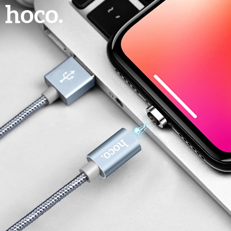 HOCO Micro usb type C Lightning 2 в 1 Магнитный кабель 2A кабель для быстрой зарядки и передачи данных пылезащитный переходник для Ipad кабели для мобильных телефонов