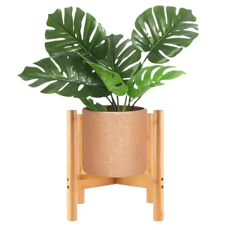 Lemonbest Mid Century Modern Plant Stands Adjustable Width 8 To 12 Indoor Bamboo Plant Stand Pot Plant Not Included Aliexpress