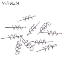 Vissen 100pcs / lot Мягкий фиксатор пружины блокировки Pin Крюк и мягкая приманка Подключить фиксированный Pin Защелка Pin Рыбалка Снасти