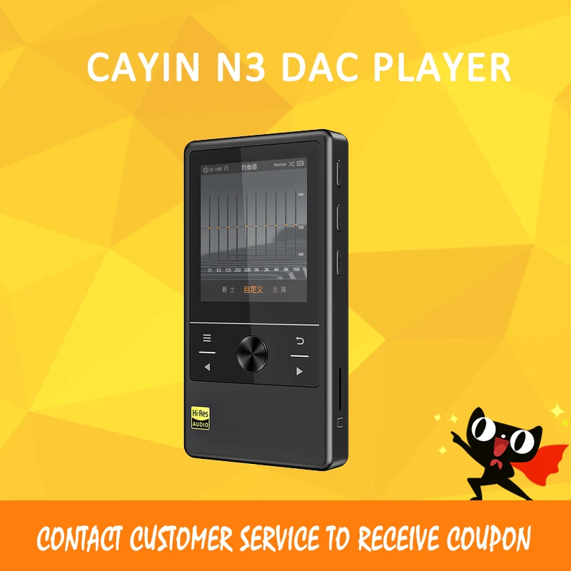 

Cayin N3 Mp3 Player Bluetooth 4.0 Hifi USB DAC Music Player Lossless Flac Portable OTC Mp3 player +EN700Pro headset