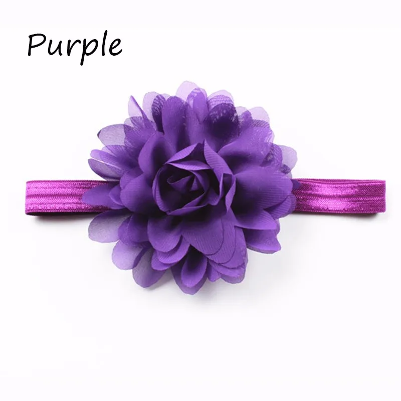 Fashion Girls Headbands Chiffon Kids Hairband Flower Infant Headwear Photography Props 8 Colors Hair Accesories Free Shipping (2)