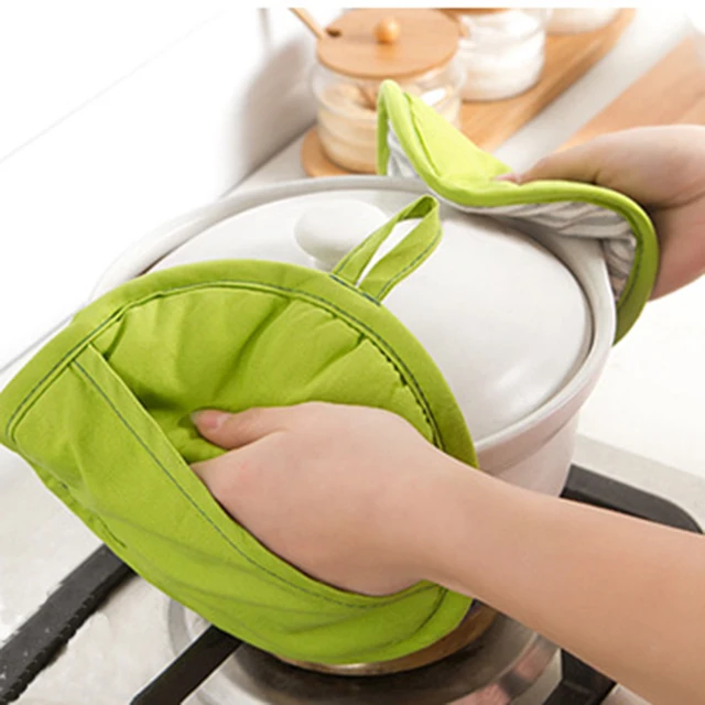 Cheap Keythemelife Can Hanging 2PCS/set Microwave oven insulation Gloves Kitchen Cooking High Temperature Cotton Non-slip Gloves D0