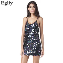 Brand New Summer Mini Dress sequin sundress Backless luxury slip dress sexy party short dress women dress vestidoCamisole