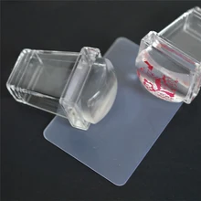 1 Набор новые чистые прозрачные силиконовые штамповки для ногтей набор скребок прозрачный лак для печати ногтей штамповки инструменты LAND235