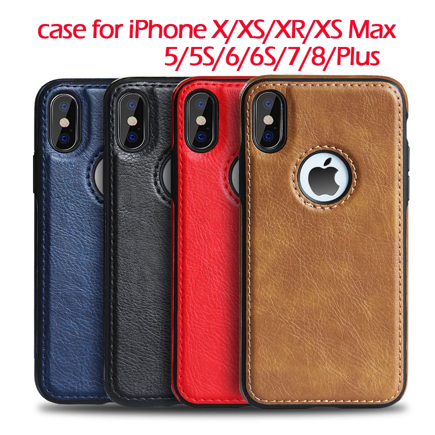 

Wellzly Luxury Slim PU Leather Case For iPhone 6 6S 7 8 Plus X XR XsMax case Ultra Thin Car line skin stitching Phone Back Cover