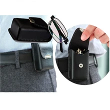 Черный Зажим для ремня складной высокого класса PU коробка очки для чтения анти усталость качество полимерное покрытие+ 1+ 1,5+ 2+ 2,5+ 3+ 3,5+ 4