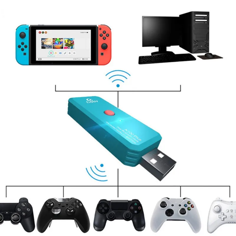 N100 PLUS Sem Fio Bluetooth Adaptador Sem Fio Lidar Com прерыватель convoor Adaptador Para PS4 Para Для nintendo Xbox one