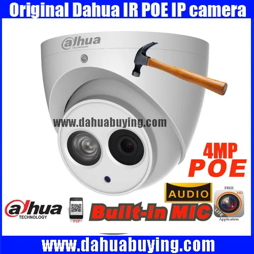Original english Dahua IPC HDW4421EM AS 4MP POE Built in Mic WDR Network Small IR Dome