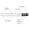 Inclinomètre d'angle numérique en acier inoxydable, règle numérique d'angle, goniomètre électronique, rapporteur d'angle, 200mm /300mm ► Photo 2/6