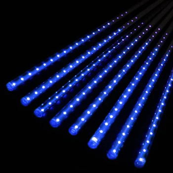 

30cm LED Lights Meteor Shower Rain 8Tube Xmas Tree Outdoor Light US Plug L15