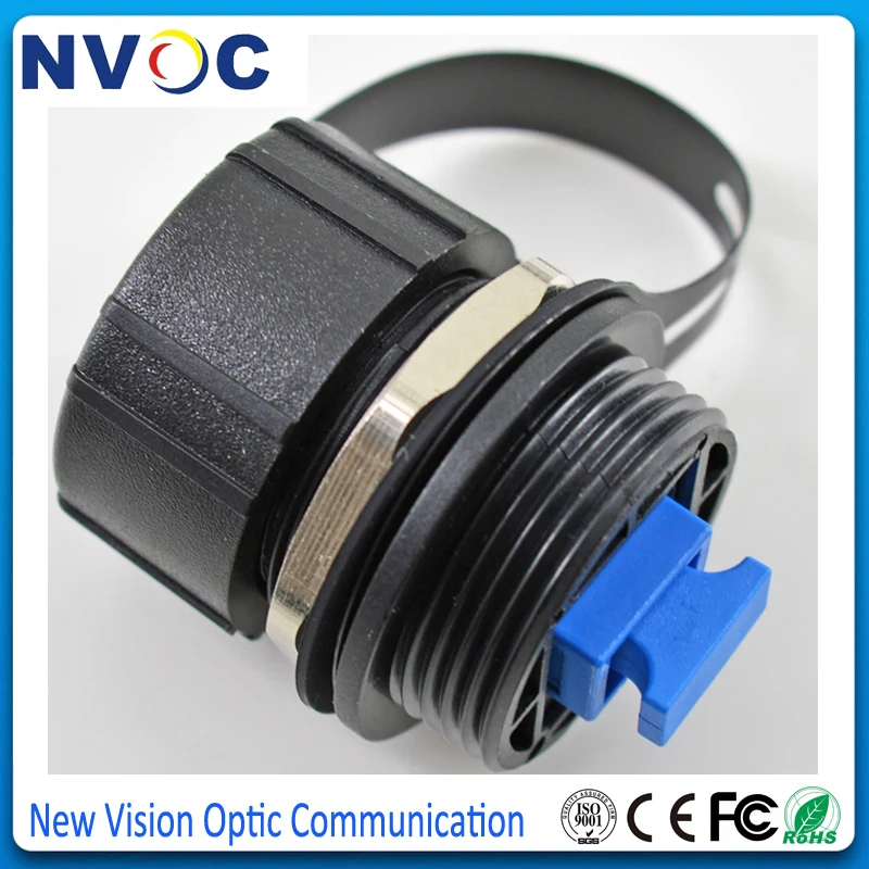 ODVA SC SX Fiber Optic Adapter,IP67 ODVA SC Bulkhead Adapter with Dust