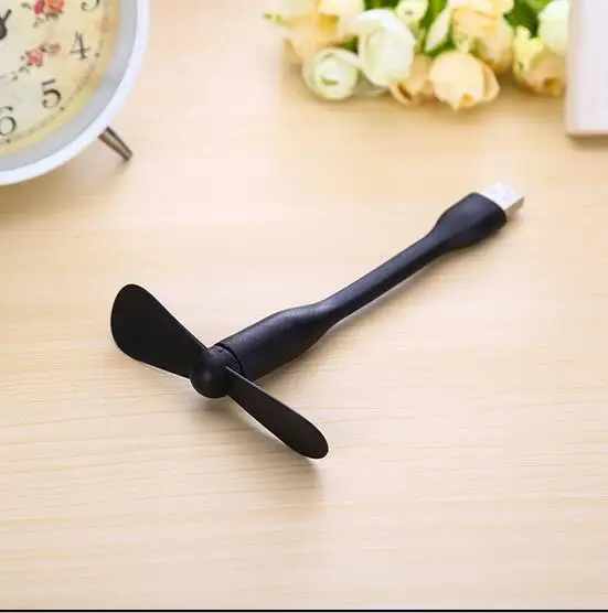 Black Портативный Гибкий USB кулер мини вентилятор охлаждения милый красочный кулер для ноутбука настольный компьютер - Цвет: Black