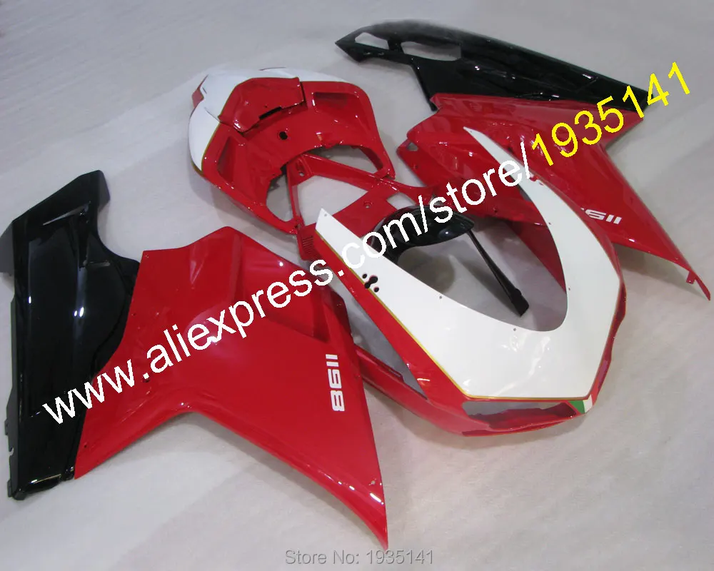 Комплект для Ducati 1098S 848 1198 08 09 10 11 красный черный белый мотоциклетный запчастей