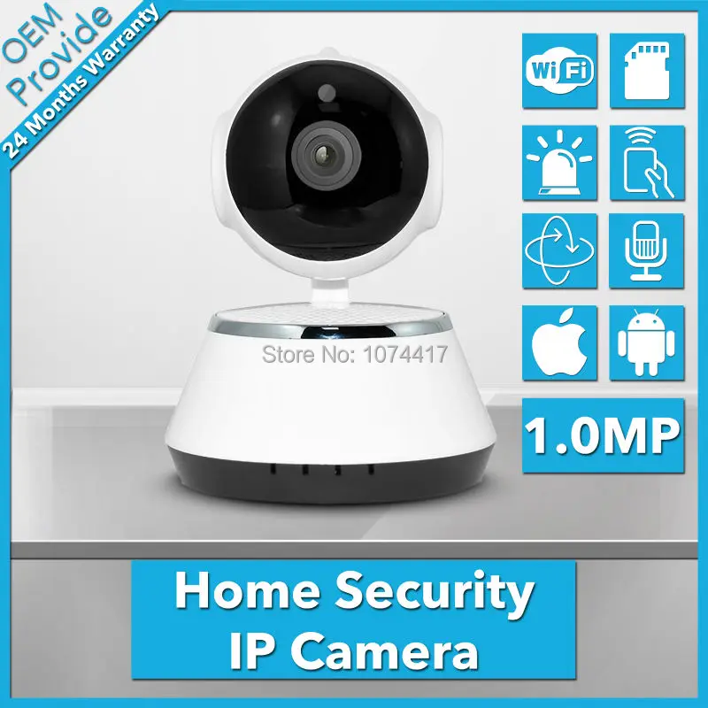 FL-IP-J510C-S Wireless IP Camera WIFI 720P CCTV Home Security Cam Micro SD Slot Support Microphone & P2P free APP for I