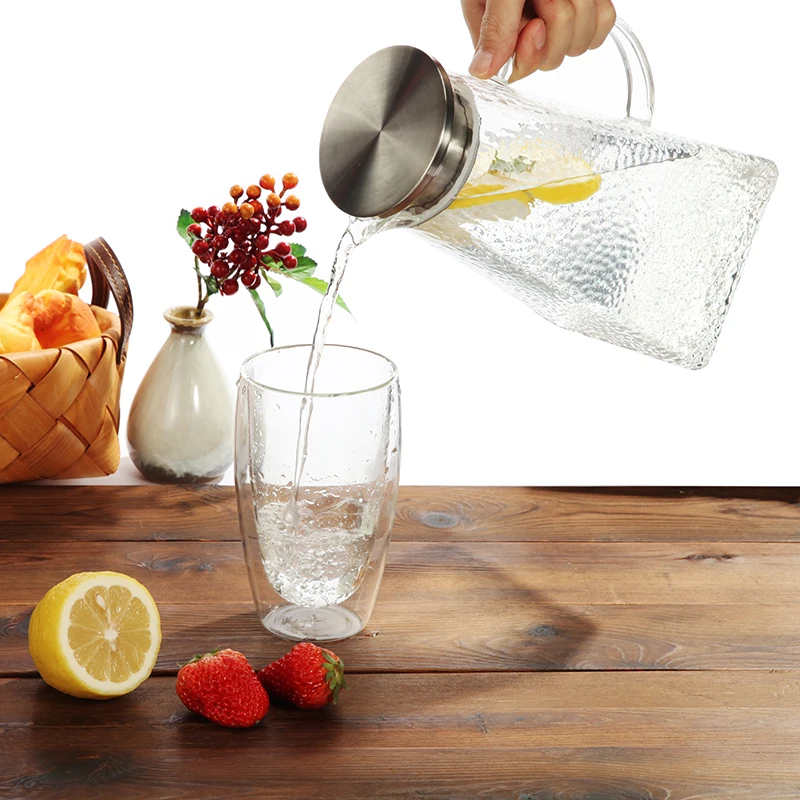 Стеклянный чайник стеклянный для воды и чая прочная бутылка холодной