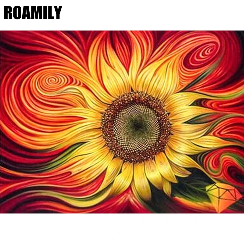 

Roamily,Diamond Embroidery Flowers,Diamond Painting Full,Sunflowers,5d Diy Diamonds Painting,Embroidered with Rhinestones