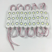 100 шт. DC12V 1,5 Вт 5054 3 светодиодный модули холодный белый/теплый белый IP65 Водонепроницаемый для Светодиодный признаки рекламы