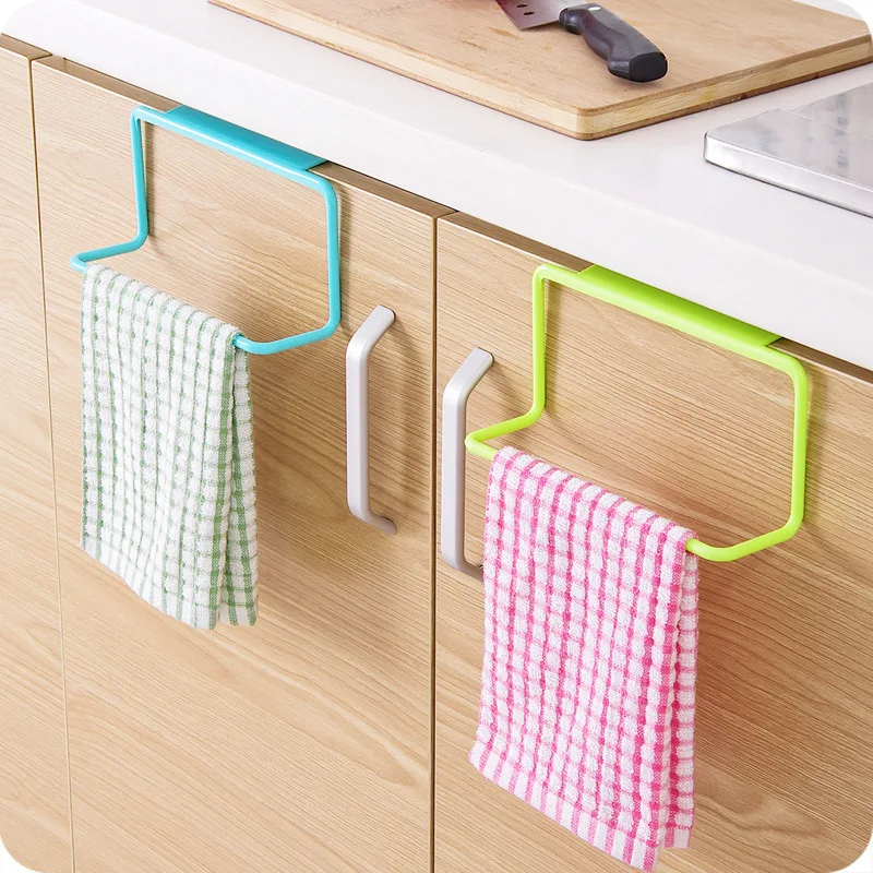 

Kitchen Organizer Towel Rack Hanging Holder Bathroom Cabinet Cupboard Hanger Shelf For Kitchen Supplies Accessories