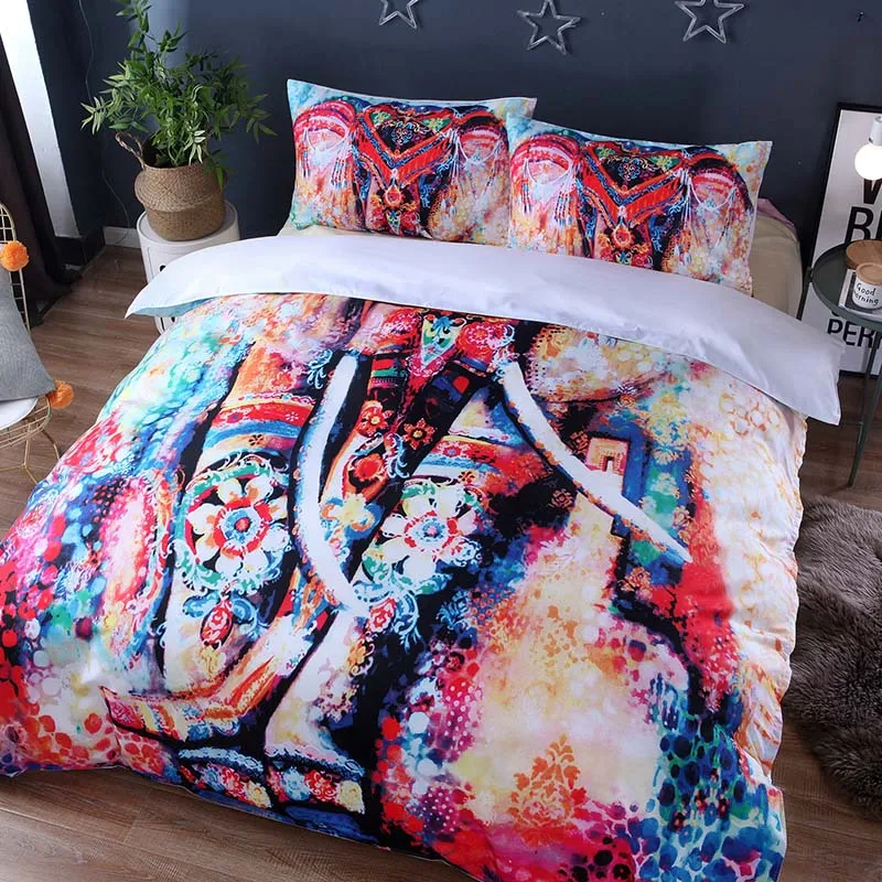 

3 Piece Bed Quilt Cover Set 3D Cartoon Pattern Printed Wrinkle Fade Stain Resistant for Home Hotel Hot Sale