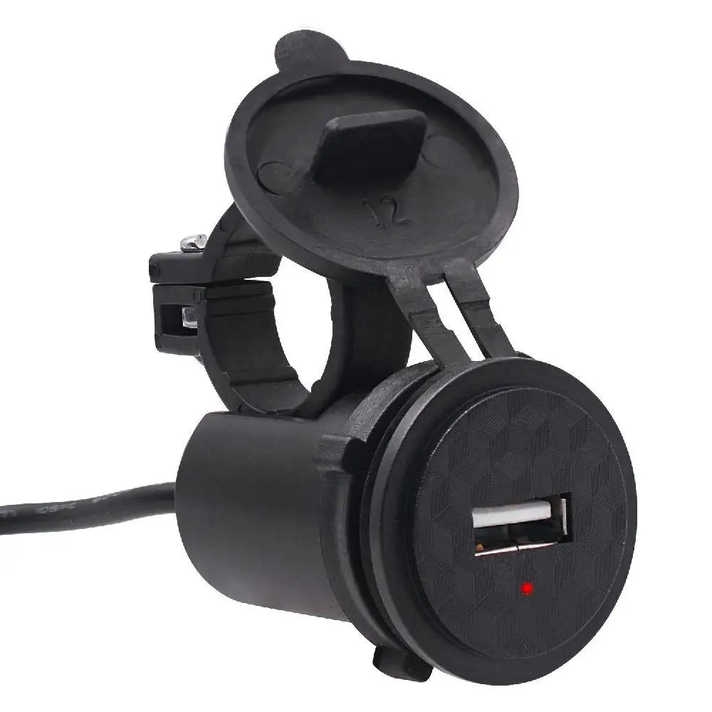 

12V Motorcycle USB Mobile Phone Charger Single USB Modified Waterproof Charger Car Accessories