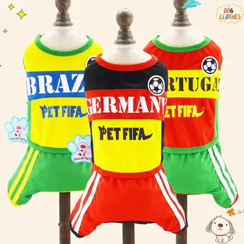 Pet Sports Wear World Cup Team Theme  Four-legged Sports Set Season Hot Dog Clothes Football Fans Russia Football Pet Products