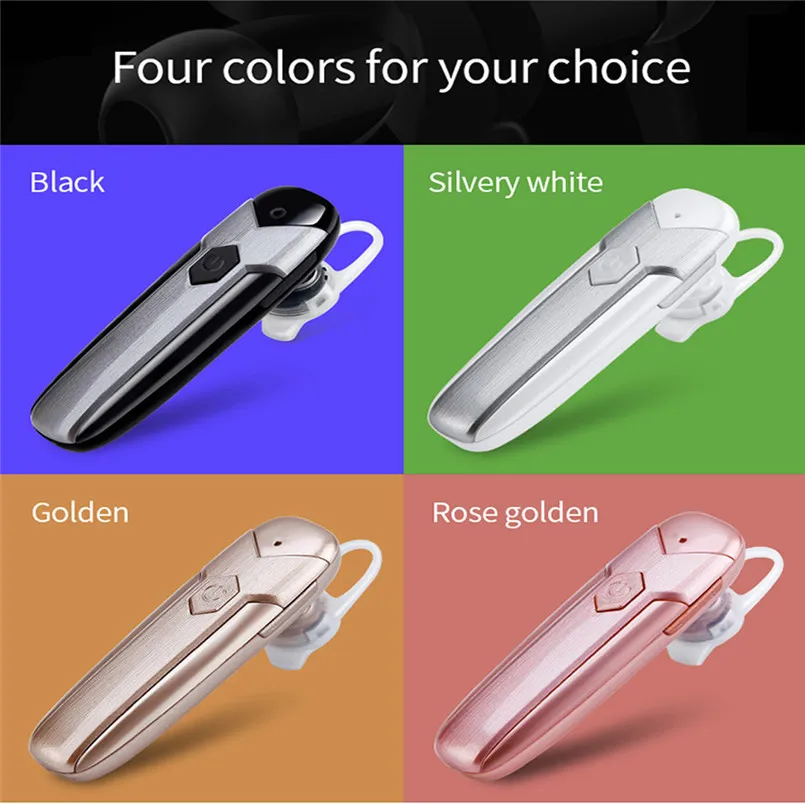 CSR V4.1 Bluetooth Headset Noise Cancelling Wireless Earpiece Handsfree Headset Comfy Smart Voice Sweatproof Earphone 40AP412